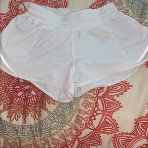 white lululemon shorts